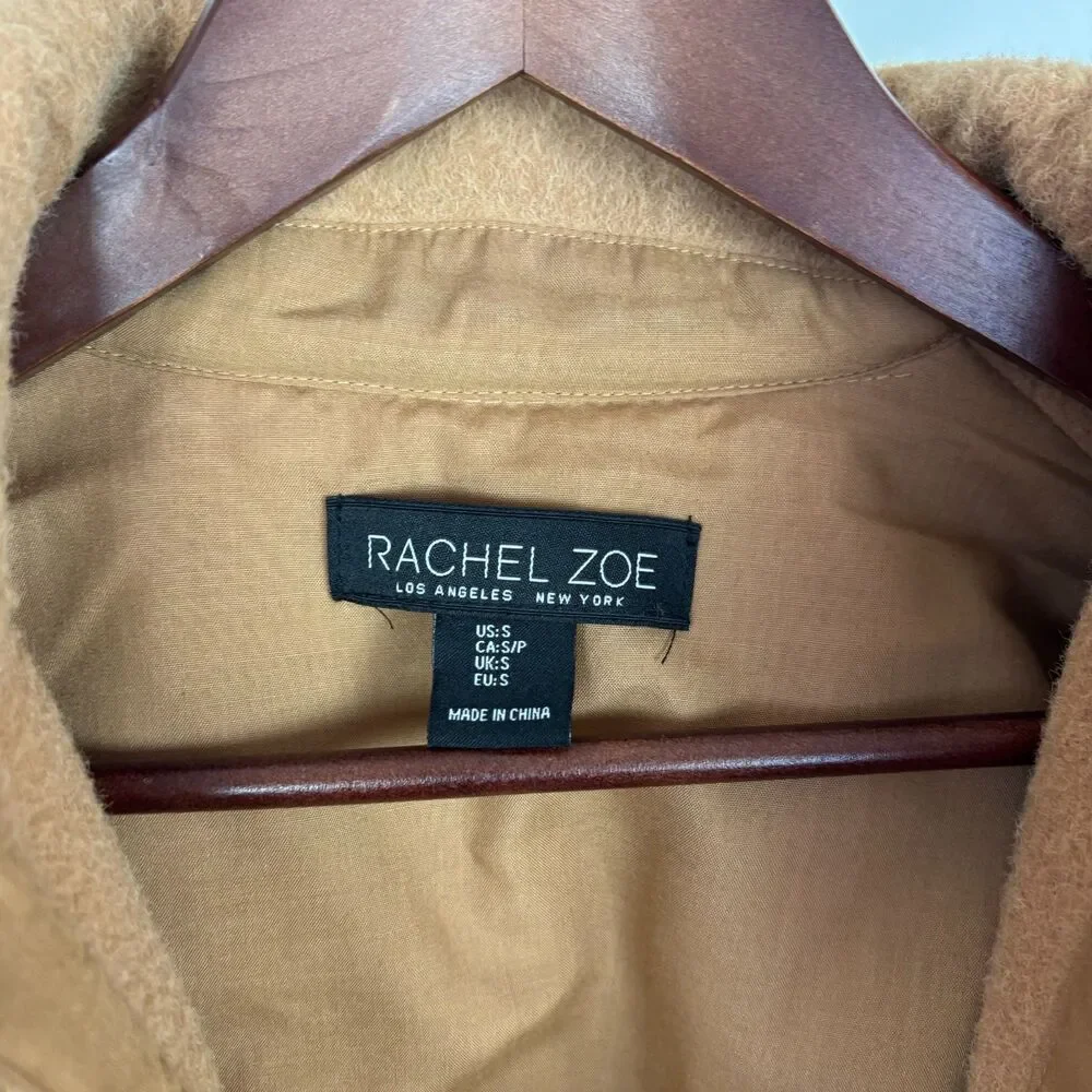 Rachel Zoe Camel Brown Button Front Shacket Shirt Jacket Women's Small - Picture 2 of 5